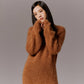 Brown BlackPink Jisoo-inspired Sweater Dress