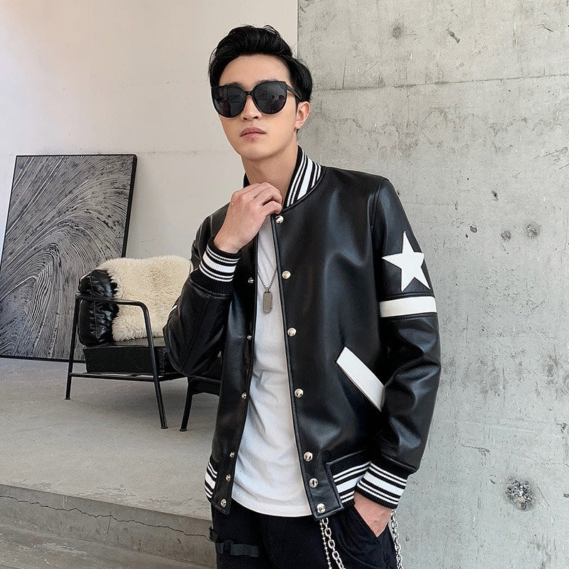 GRAPHICS LEATHER VARSITY in black | Off-White™ Official US