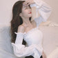 Chungha-Inspired off shoulder scrunched Top