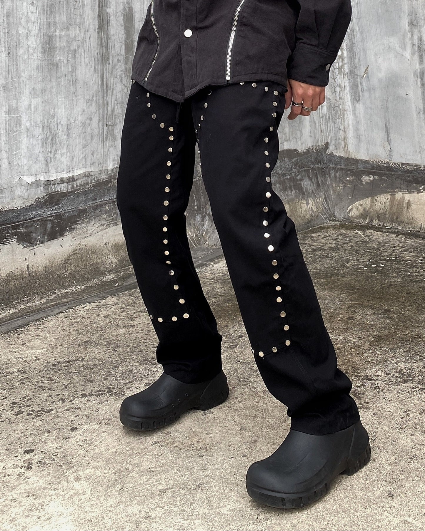 NCTDREAM Jeno Inspired Black Studded Pants