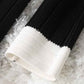 ChungHa Inspired Black And White Long-Sleeved Dress