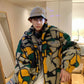 Mamamoo Moonbyul Inspired Yellow Abstract Pattern Fleece Jacket
