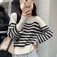 TWICE Nayeon-inspired Black and White Stripe Sweater