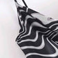 G-IDLE Shuhua Inspired Black Zebra Patterned Dress