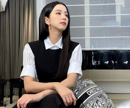 Blackpink Jisoo Inspired White Puff Short-Sleeved Shirt