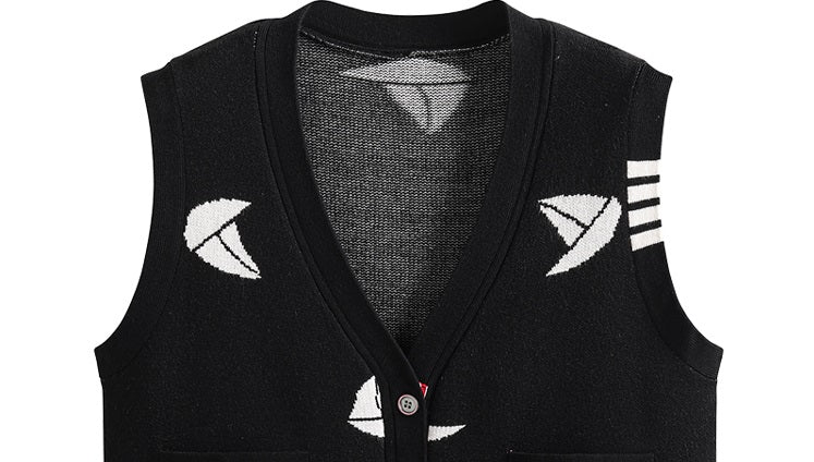 BTS Suga Inspired Black Sailboat Vest
