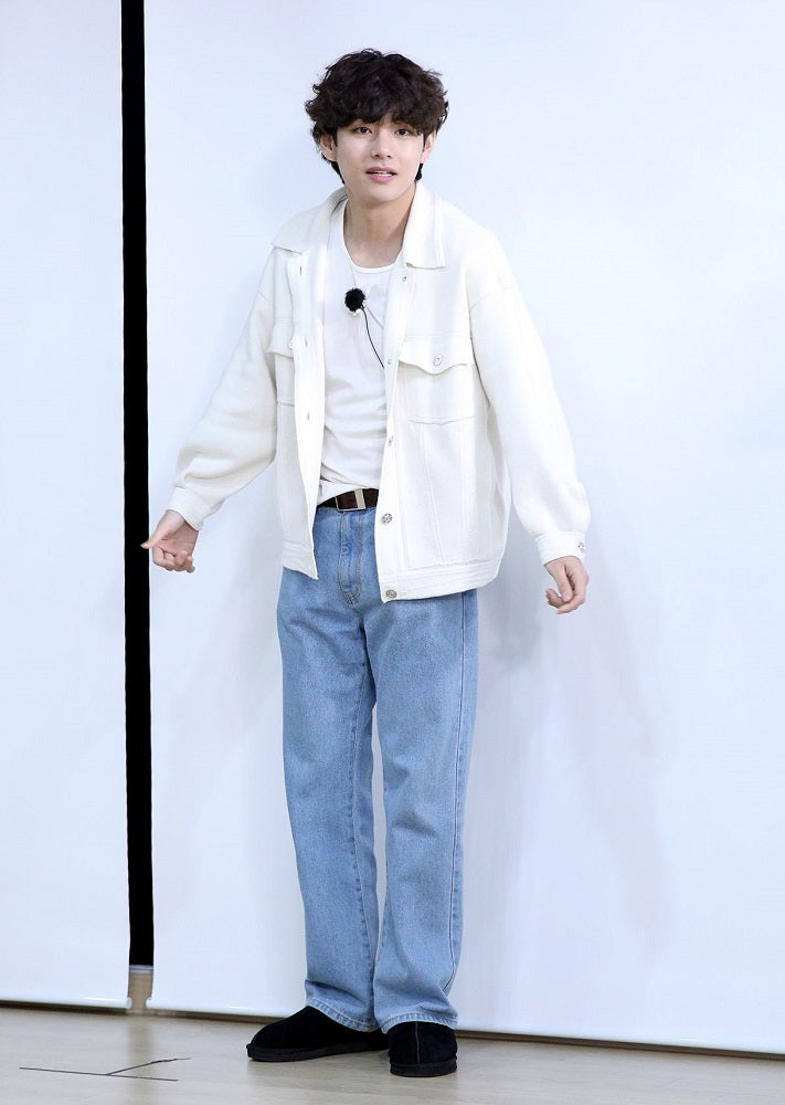 BTS Jin Inspired Light Blue Denim Jacket