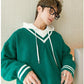 Green Two-Piece V-Neck Hoodie