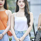 G-IDLE Miyeon Inspired Square Neck Sleeveless Crop Top
