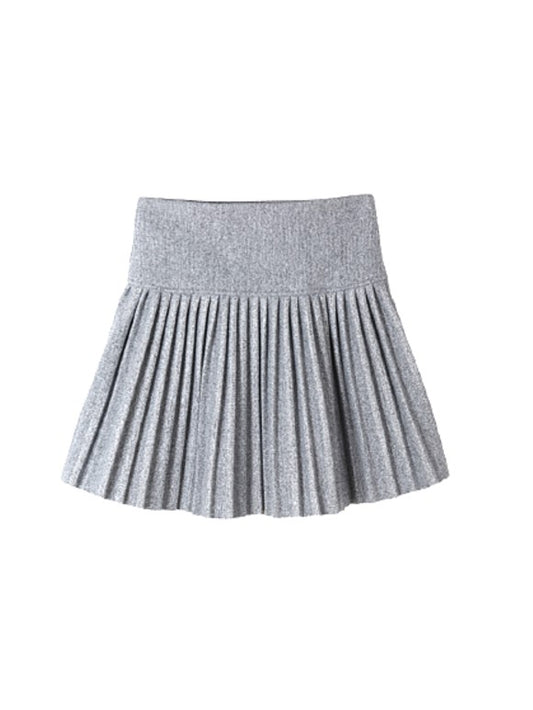 IU Inspired Grey Pleated Skirt