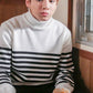 BTS Jungkook Inspired Striped Turtle Neck Pullover