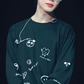 BTS Jimin-Inspired Hand Drawing Print Long Sleeve T-Shirt