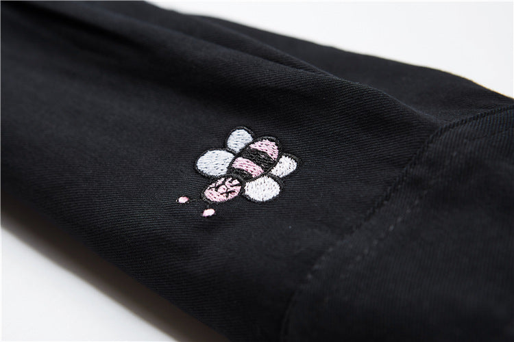 NCT127 Jungwoo Inspired Black Jacket With Bee Embroidered Design