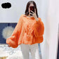 Blackpink Rose Inspired Orange Twist Loose Pullover Sweater
