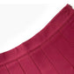 Blackpink Rose Inspired Wine Red Pleated Skirt Short
