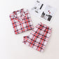 Stray Kids Hyunjin Inspired Red Plaid Pajamas Set