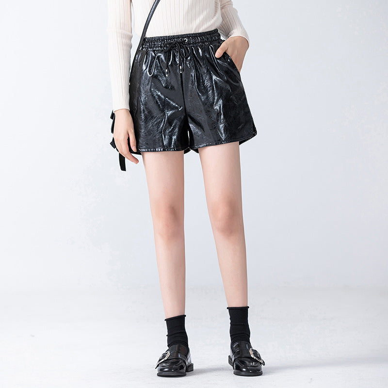 The Karina High Waist Faux Leather Shorts