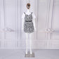 Blackpink Lisa Inspired White T-Shirt And Leopard Print Mini Dress