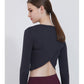 Unnielooks Inspired Back Open Long Sleeve Top