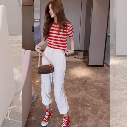 IVE Wonyoung Inspired White Trousers