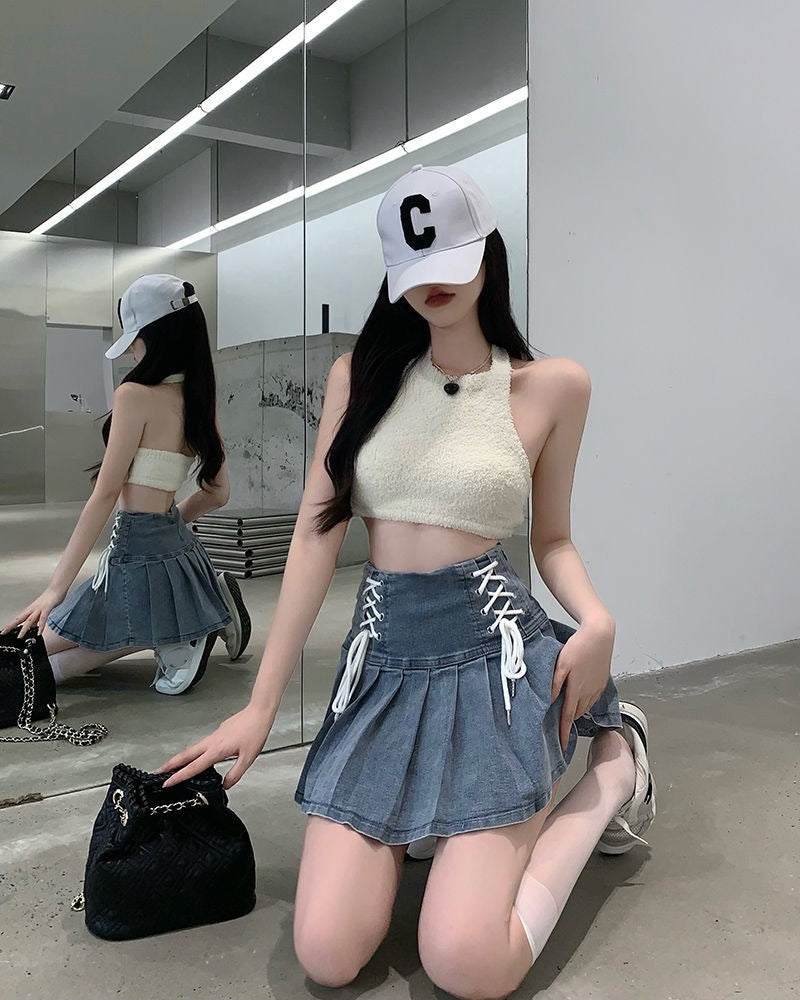 IVE Wonyoung Inspired A-line Short Skirt