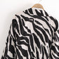 ChungHa Inspired Zebra Pattern Long-Sleeved Mini Dress