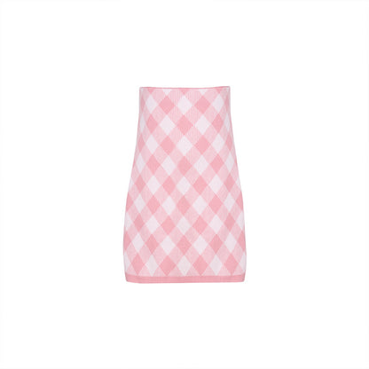SNSD Taeyeon Inspired Pink And White Skirt