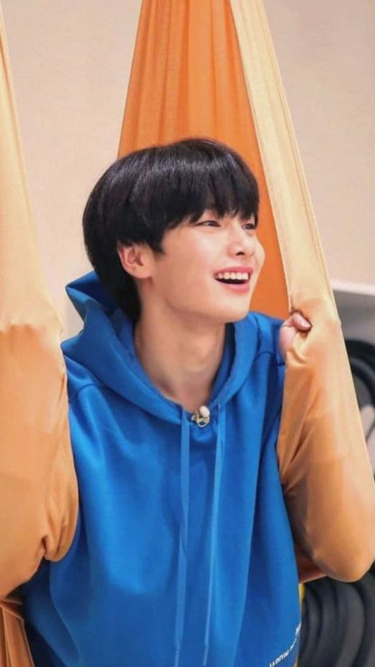 Stray Kids Jeongin Inspired Blue Hooded Pullover