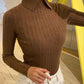 Blackpink Lisa Inspired Knitted Brown Collar Long-Sleeve