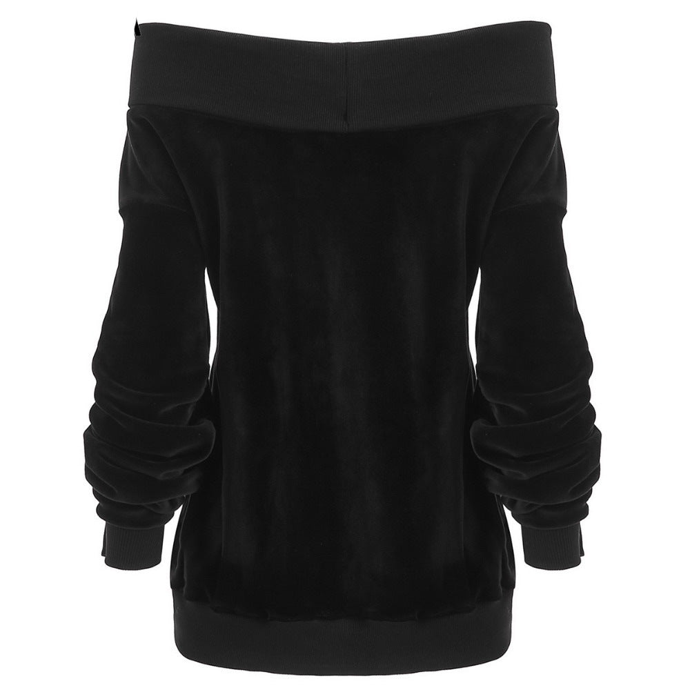 Blackpink Jisoo Inspired Black Off-Shoulder Jacket With Front Zipper