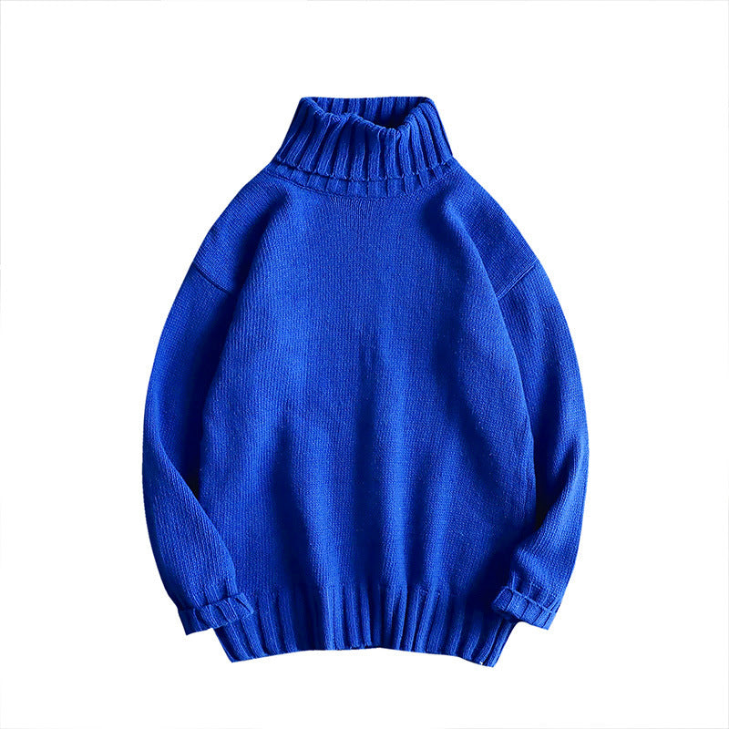 BTS Jungkook Inspired Blue Knitted Turtleneck Pullover – unnielooks