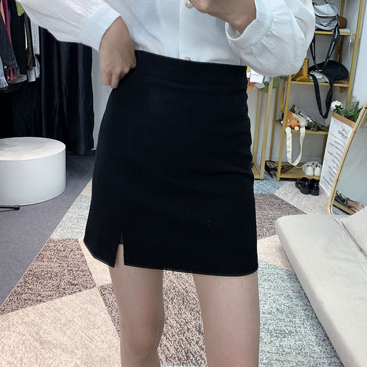 Plain High Waist A-Line Skirt