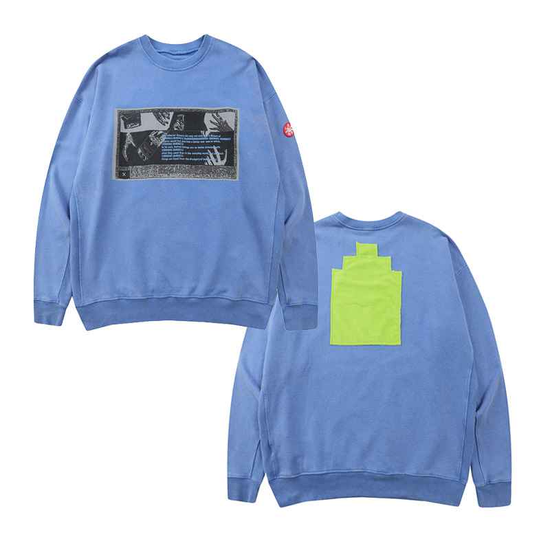 NCT127 Jaehyun Inspired Blue Washed Crew Neck Sweatshirt