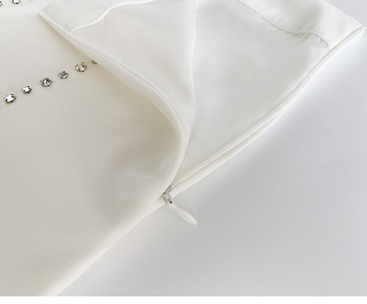 Blackpink Jisoo Inspired Diamond White A-Line Short Skirt