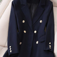 Blackpink Lisa-Inspired Navy Blue 6 Button Jacket