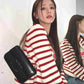 G-IDLE Miyeon Inspired Red And White Striped Cardigan