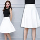 SNSD Taeyeon Inspired White High Waist Slim Pleated Skirt