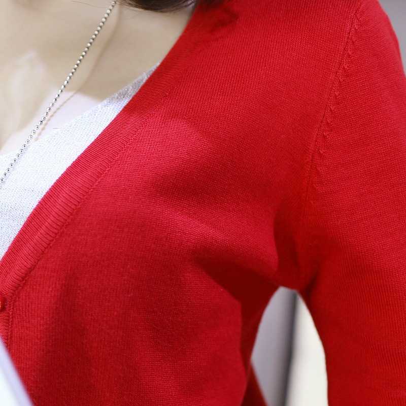NCT127 Jeno Inspired Red Knitted V-Neck Cardigan