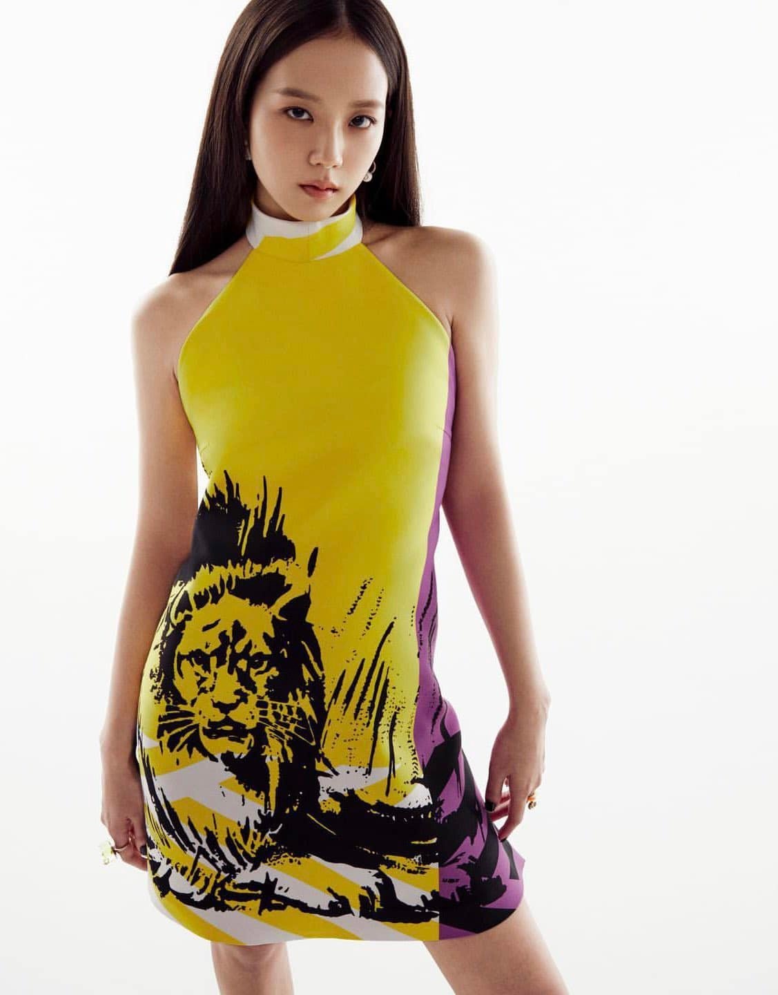 Blackpink Jisoo Inspired Sexy Bodycon Printed Dress