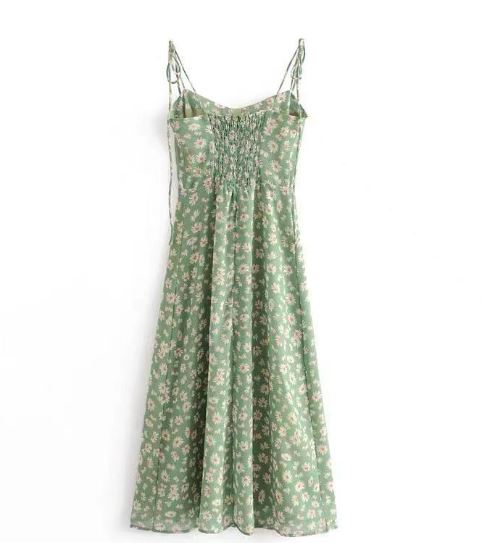 Blackpink Jennie-Inspired Green Floral Dress