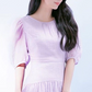 Lilac Blackpink Jisoo-inspired Midi Casual dress