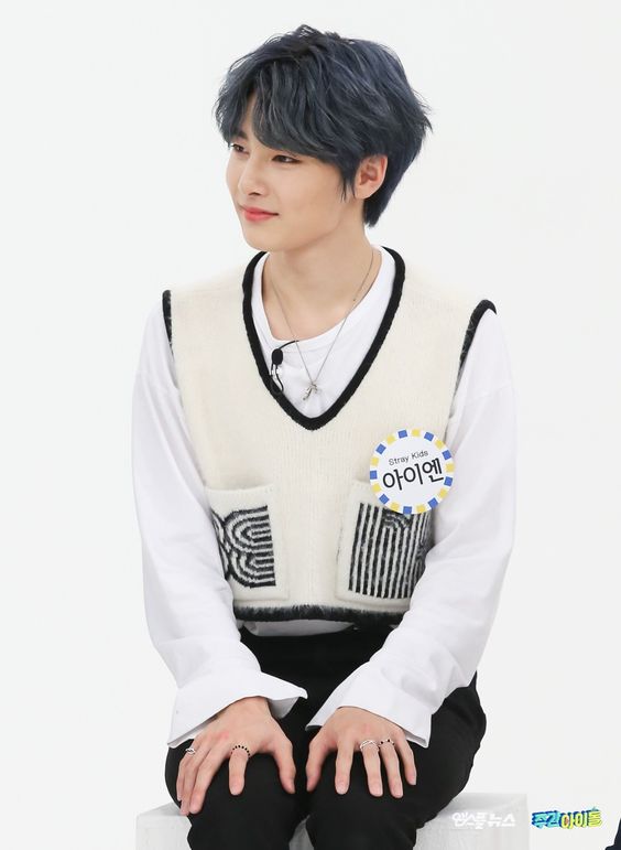 Stray Kids Jeongin Inspired V-Neck Sleeveless Knitted Vest