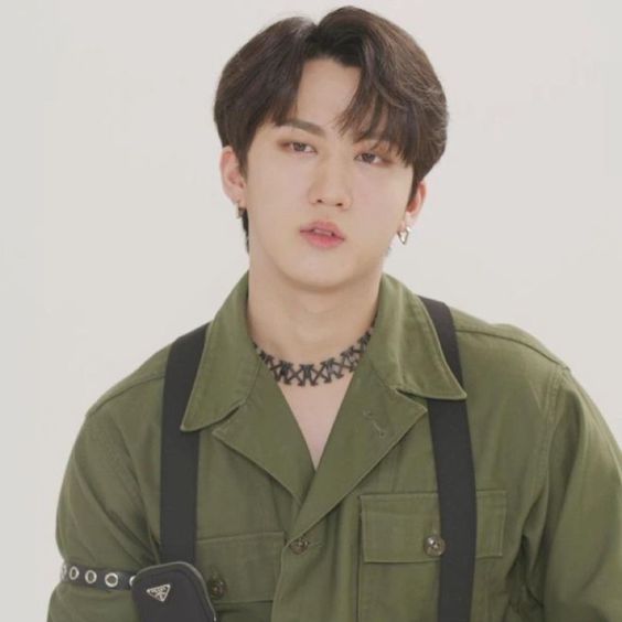 Stray Kids Changbin Inspired Army Green Single-Breasted Long Sleeve