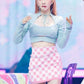 SNSD Taeyeon Inspired Pink And White Skirt