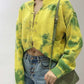 Blackpink Jisoo-inspired Yellow and Green Cardigan Sweater