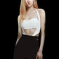 Blackpink Rosé-Inspired White Sexy Suspender With Tube Top