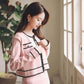 Blackpink Jennie-inspired Pink Knit Cardigan