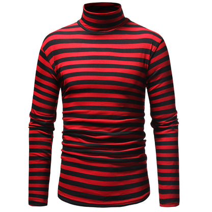 Stray Kids Jisung Inspired Black And Red Stripe Turtle Neck Pullover