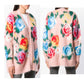 SNSD Tiffany Inspired Pink Flower Oversized Knitted Cardigan