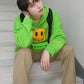 Enhyphen Sunoo Inspired Green Smiley Hooded Sweater